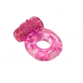 Розовое эрекционное кольцо с вибрацией Rings Axle-pin - Lola Games - в Невинномысске купить с доставкой