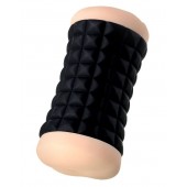 Двухсторонний мастурбатор JOS JANICE в черном цилиндре - JOS - в Невинномысске купить с доставкой