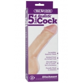 Насадка-реалистик для трусиков Vac-U-Lock 5  Realistic - 12,7 см. - Doc Johnson - купить с доставкой в Невинномысске