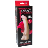 Телесная насадка REAL Standard с усиками на основании - 19 см. - LOVETOY (А-Полимер) - купить с доставкой в Невинномысске