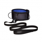 Чёрно-синий неопреновый ошейник с поводком - Sitabella - купить с доставкой в Невинномысске