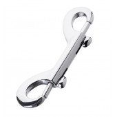 Серебристый двухсторонний карабин TOYFA Metal - ToyFa - купить с доставкой в Невинномысске