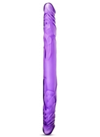 Фиолетовый двусторонний фаллоимитатор 14 Inch Double Dildo - 35 см. - Blush Novelties