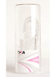 Прозрачная гелевая насадка с клиторальным отростком - 13 см. - Toyfa Basic - в Невинномысске купить с доставкой