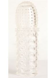 Прозрачная закрытая гелевая насадка - 13,5 см. - Toyfa Basic - в Невинномысске купить с доставкой