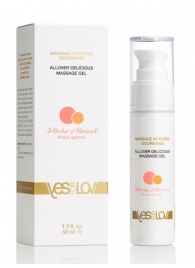 Универсальный массажный гель-смазка Allover Delicious Massage Gel с ароматом персика и аброкоса - 50 мл. - YESforLOV - купить с доставкой в Невинномысске