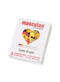 Жёлтые презервативы Masculan Ultra Tutti-Frutti с фруктовым ароматом - 3 шт. - Masculan - купить с доставкой в Невинномысске