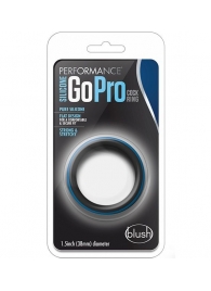 Черно-синее эрекционное кольцо Silicone Go Pro Cock Ring - Blush Novelties - в Невинномысске купить с доставкой