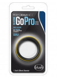 Черно-желтое силиконовое эрекционное кольцо Silicone Go Pro Cock Ring - Blush Novelties - в Невинномысске купить с доставкой