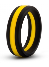 Черно-желтое силиконовое эрекционное кольцо Silicone Go Pro Cock Ring - Blush Novelties - в Невинномысске купить с доставкой