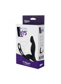 Черный вибромассажер простаты P-PLEASER W ERECTION ENHANCE - Dream Toys - в Невинномысске купить с доставкой