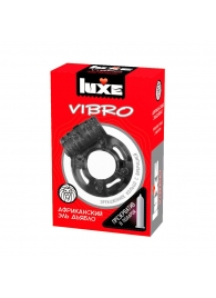 Чёрное эрекционное виброкольцо Luxe VIBRO  Африканский Эль Дьябло  + презерватив - Luxe - в Невинномысске купить с доставкой