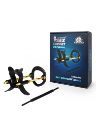 Черно-золотистый экстендер для пениса Sex Expert - Sex Expert - в Невинномысске купить с доставкой