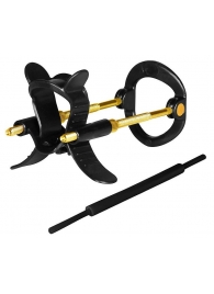 Черно-золотистый экстендер для пениса Sex Expert - Sex Expert - в Невинномысске купить с доставкой