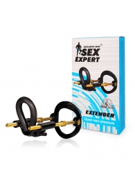 Черный экстендер-растяжитель пениса - Sex Expert - в Невинномысске купить с доставкой