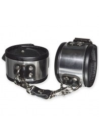 Эффектные серебристо-черные наручники с металлическим блеском - Sitabella - купить с доставкой в Невинномысске