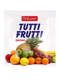 Пробник гель-смазки Tutti-frutti со вкусом тропических фруктов - 4 гр. - Биоритм - купить с доставкой в Невинномысске