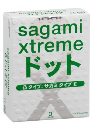 Презервативы Sagami Xtreme SUPER DOTS с точками - 3 шт. - Sagami - купить с доставкой в Невинномысске