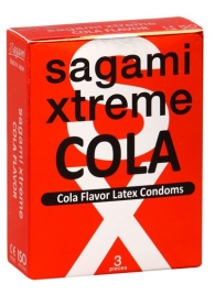 Ароматизированные презервативы Sagami Xtreme COLA - 3 шт. - Sagami - купить с доставкой в Невинномысске