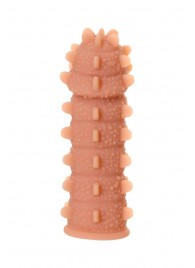 Телесная реалистичная насадка KOKOS Extreme Sleeve 04 с дополнительной стимуляцией - 12,7 см. - KOKOS - в Невинномысске купить с доставкой