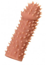 Телесная реалистичная насадка KOKOS Extreme Sleeve 07 с дополнительной стимуляцией - 12,7 см. - KOKOS - в Невинномысске купить с доставкой