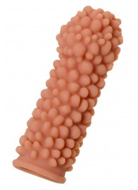 Телесная реалистичная насадка KOKOS Extreme Sleeve 08 с дополнительной стимуляцией - 12,7 см. - KOKOS - в Невинномысске купить с доставкой