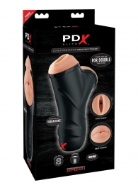 Мастурбатор в колбе с двумя тоннелями Double Penetration Vibrating Stroker - Pipedream - в Невинномысске купить с доставкой