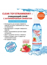 Очищающий спрей для игрушек CLEAR TOY Strawberry - 100 мл. - Биоритм - купить с доставкой в Невинномысске