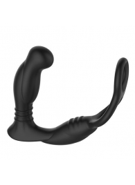 Черная анальная пробка NEXUS SIMUL8 с фиксацией на теле кольцами - Nexus Range - в Невинномысске купить с доставкой