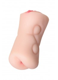 Телесный двусторонний мастурбатор Rich Fruit - вагина и анус - ToyFa - в Невинномысске купить с доставкой