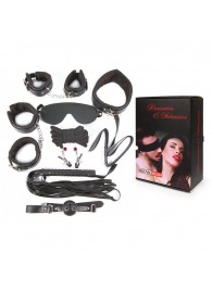 Большой игровой набор БДСМ: наручники, оковы, маска, кляп, плеть, ошейник с поводком, верёвка, зажимы для сосков - Notabu - купить с доставкой в Невинномысске