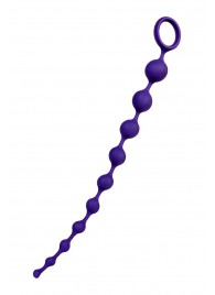 Фиолетовая силиконовая анальная цепочка Grape - 35 см. - ToyFa