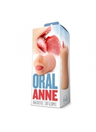 Телесный мастурбатор-ротик с язычком Oral Anne - Blush Novelties - в Невинномысске купить с доставкой