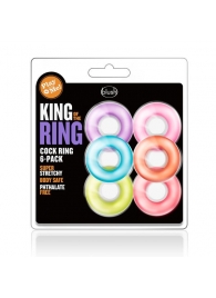 Набор из 6 эрекционных колец King of the Ring - Blush Novelties - в Невинномысске купить с доставкой