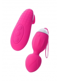 Розовые виброшарики TELLA с пультом-стимулятором - ToyFa