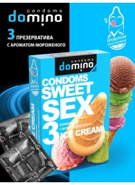 Презервативы для орального секса DOMINO Sweet Sex с ароматом мороженого - 3 шт. - Domino - купить с доставкой в Невинномысске