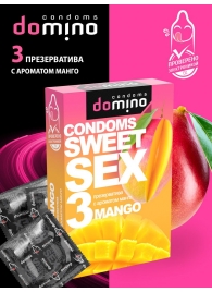 Презервативы для орального секса DOMINO Sweet Sex с ароматом манго - 3 шт. - Domino - купить с доставкой в Невинномысске