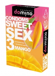 Презервативы для орального секса DOMINO Sweet Sex с ароматом манго - 3 шт. - Domino - купить с доставкой в Невинномысске