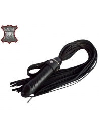 Черная плеть  Ковбой  с ручкой-фаллосом - 55 см. - Sitabella - купить с доставкой в Невинномысске