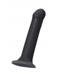 Черный фаллос на присоске Silicone Bendable Dildo L - 19 см. - Strap-on-me - купить с доставкой в Невинномысске