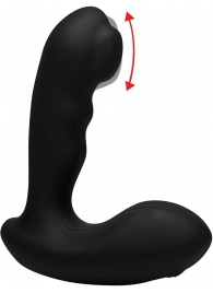 Черный стимулятор простаты Alpha-Pro 7X P-Milker Silicone Prostate Stimulator with Milking Bead - XR Brands - в Невинномысске купить с доставкой