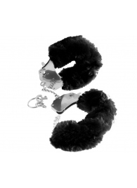 Металлические наручники Furry Love Cuffs с черным мехом - Pipedream - купить с доставкой в Невинномысске