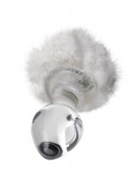 Стеклянная анальная втулка с хвостиком - 9,5 см. - Sexus - купить с доставкой в Невинномысске