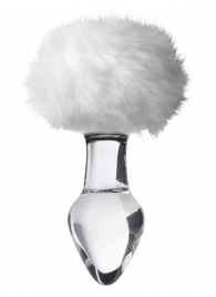 Стеклянная анальная втулка с хвостиком - 9,5 см. - Sexus - купить с доставкой в Невинномысске