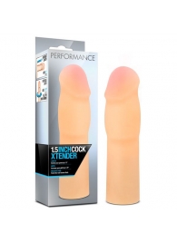 Телесная насадка-удлинитель на пенис PERFORMANCE 1.5INCH COCK XTENDER - 16 см. - Blush Novelties - в Невинномысске купить с доставкой