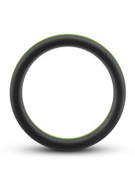 Черно-зеленое эрекционное кольцо Silicone Go Pro Cock Ring - Blush Novelties - в Невинномысске купить с доставкой