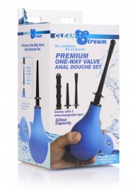 Анальный душ с 3 насадками Premium One-way Valve Anal Douche Set - XR Brands - купить с доставкой в Невинномысске