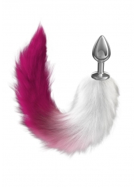Серебристая анальная пробка с розовым хвостом Galaxy - Lola Games - купить с доставкой в Невинномысске