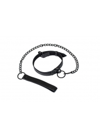 Черный ошейник Sin с поводком - Lola Games - купить с доставкой в Невинномысске