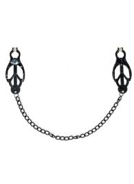 Зажимы на соски Darkside с цепочкой - Lola Games - купить с доставкой в Невинномысске